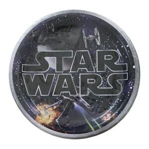 Star Wars Party Small Paper Plates 8 Total 8 5/8" Each New Sealed Package